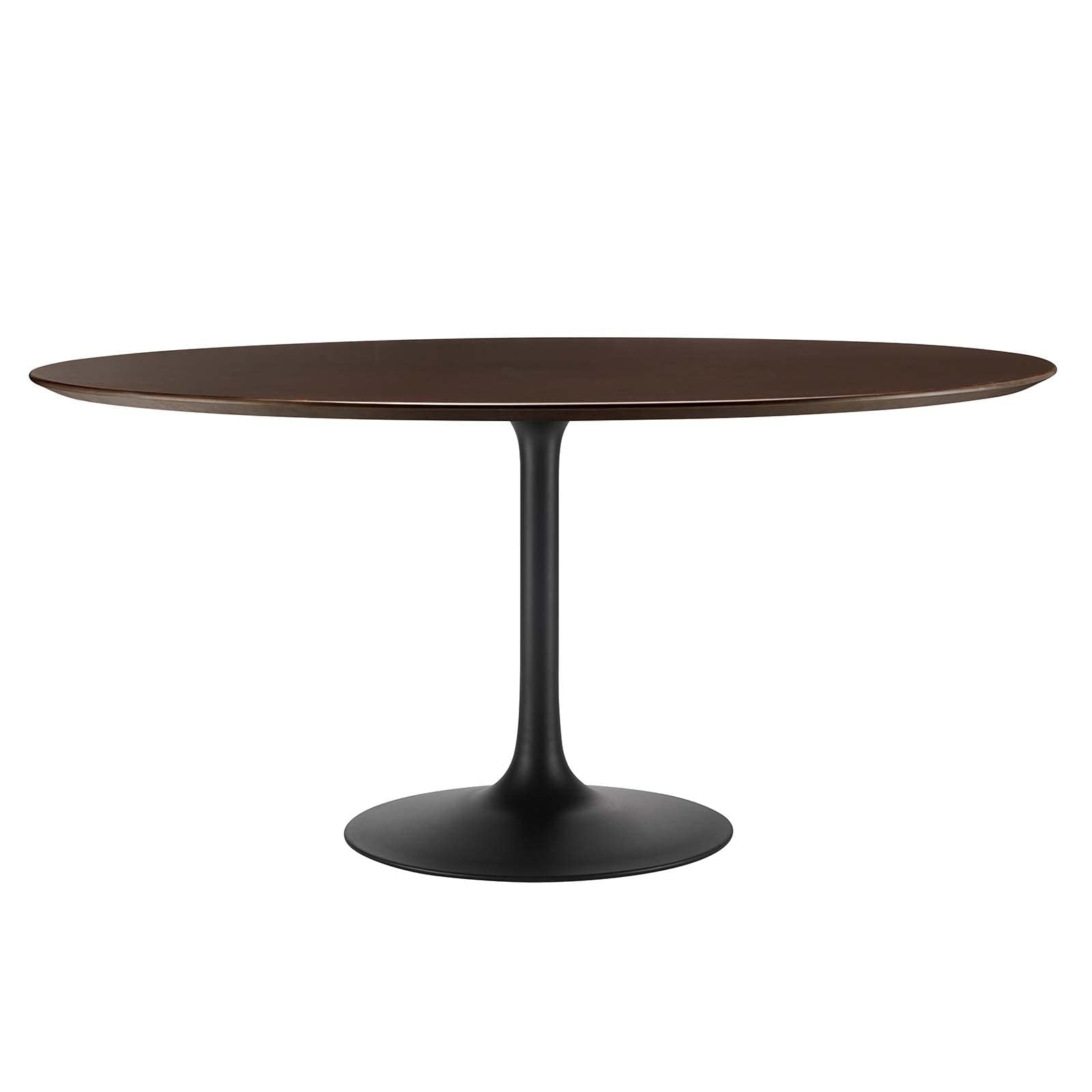 Modway Lippa Dining Table, 60", Black Cherry Walnut
